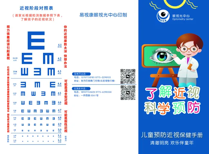 三折页   近视三折页  