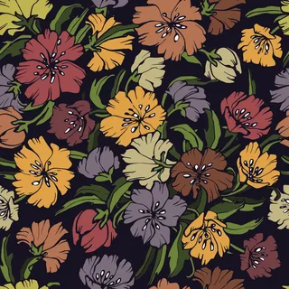 花卉唯美手绘花朵面料纹理手机壳布料面料印花服装矢量图案素材