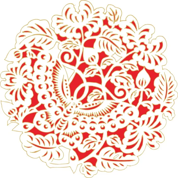 花古色古香古典古风花纹cdr矢量模版下载