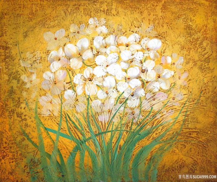 唯美水彩花卉艺术插画