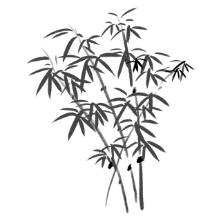 竹子水墨画中国风国画墨水书法竹子画