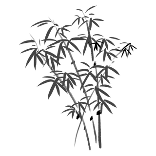 竹子水墨画中国风国画墨水书法竹子画