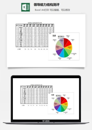 领导能力结构测评excel模板预览图