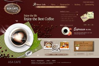 韩式风格网页设计PSD源文件素材清新淡雅