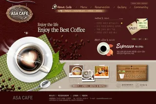 韩式风格网页设计PSD源文件素材清新淡雅