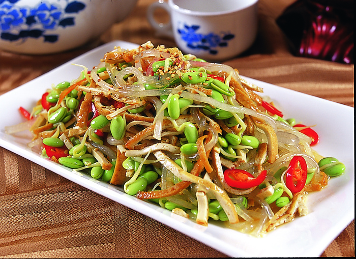 0911LCS-609绿黑豆粉条油豆腐