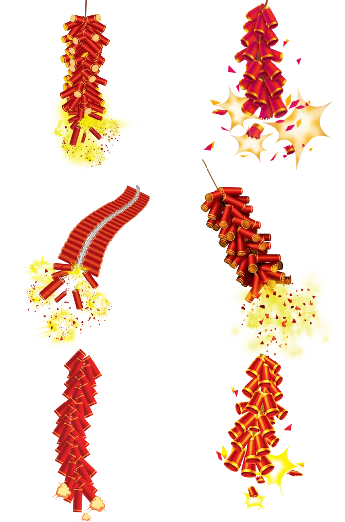 红色烟花爆竹免扣素材
