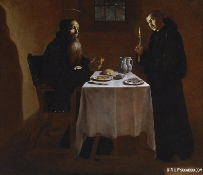 餐桌老人人物油画装饰画