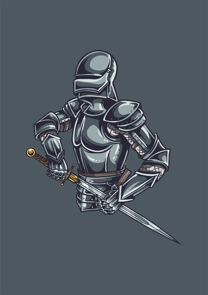 罗马帝国金属盔甲古战士