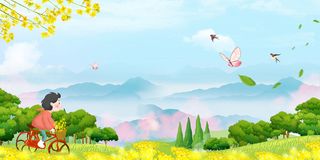 春天小清新展板