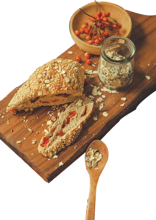 免抠燕麦，烤面包，水果面包，全麦面包