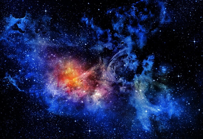 蓝色唯美星空星云高清图片
