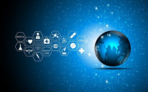 蓝色背景的科技感图片