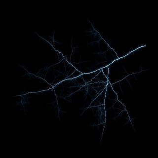 黑背景下的闪电图