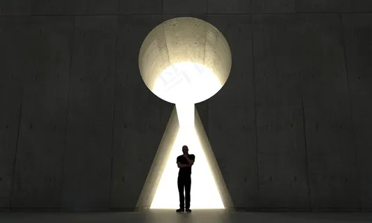 钥匙孔商务创意素材