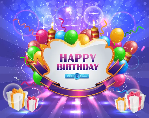 设计儿童生日背景eps,ai矢量模版下载