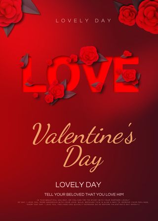 设计情人节爱情海报