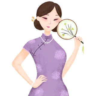 传统旗袍美女 (74)