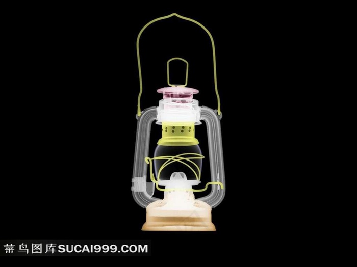 X光老式马灯透视图素材