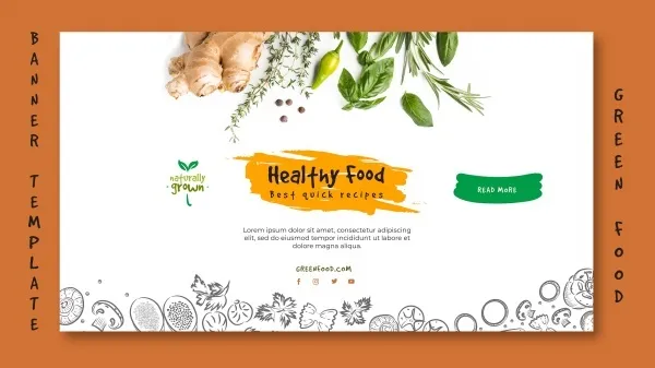 新鲜健康食品广告海报psd模版下载