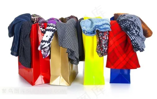 彩色购物袋摄影素材 彩色购物袋摄影素材