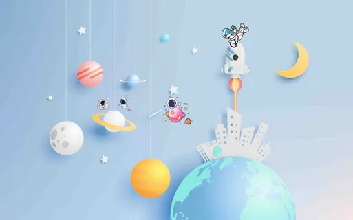 卡通儿童房背景墙壁纸壁画壁布 卡通儿童房背景墙壁纸壁画壁布