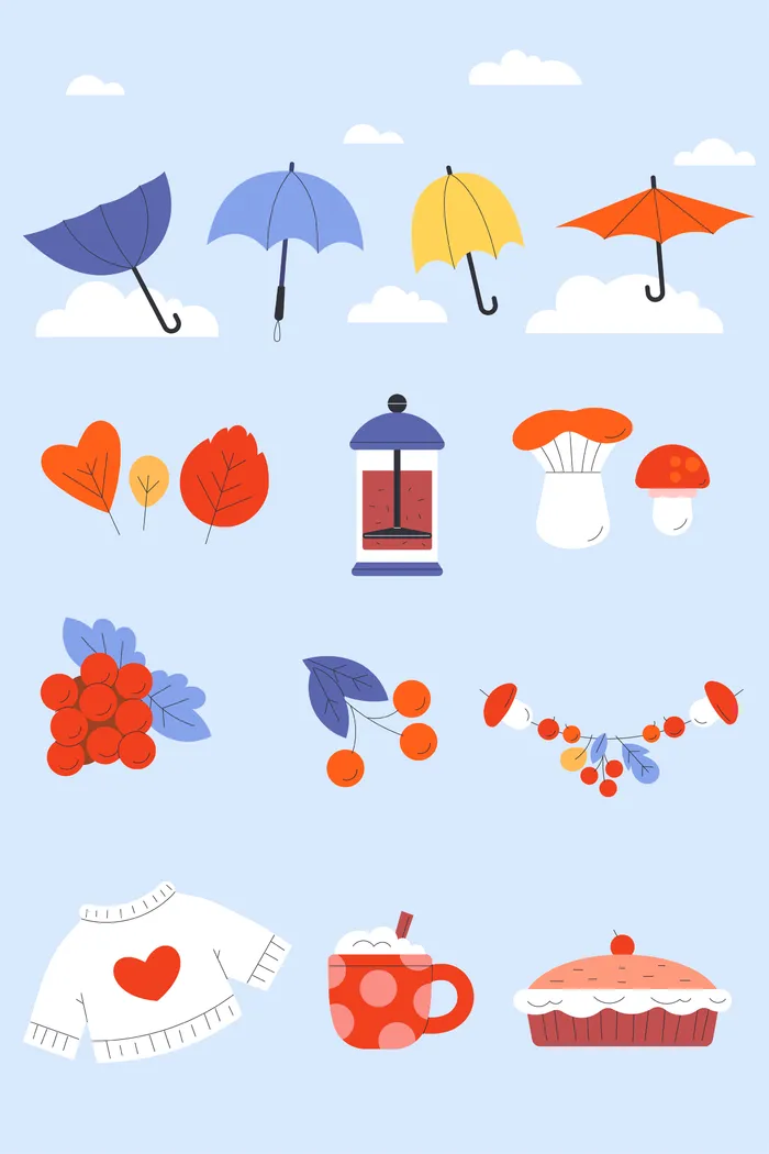 矢量金秋元素ai矢量模版下载