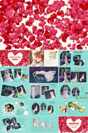 浪漫婚礼结婚快乐高兴PPT模板ppt模版预览图