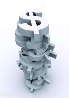 3D货币符号图片