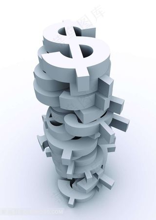 3D货币符号图片