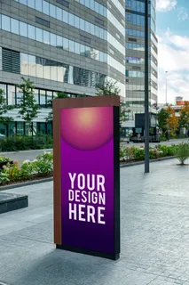 城市户外车站灯箱广告牌PSD分层样机模板 城市户外车站灯箱广告牌PSD分层样机模板