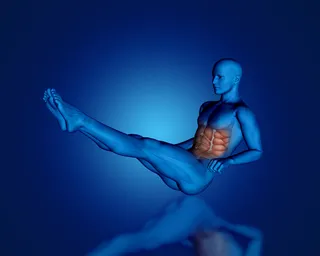 3D瑜伽人物肌理收腹