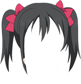 黑发辫子头发素材卡通