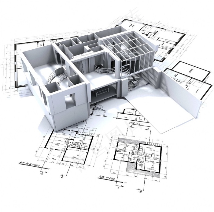 建筑工地设计图木屋房子工具施工工地