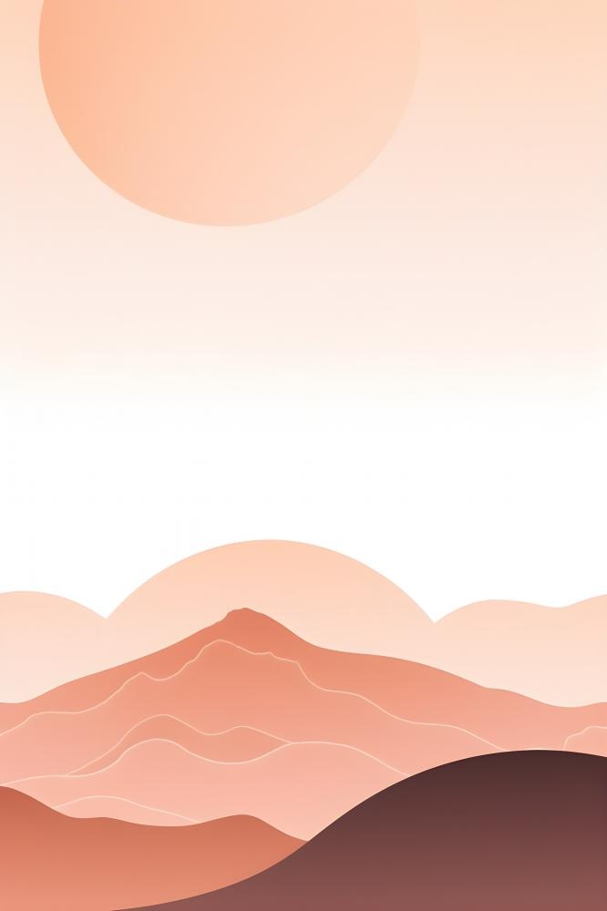 简约扁平意境山脉背景(2400x3600)