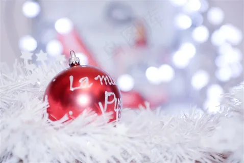 圣诞装饰品装饰球摄影素材
