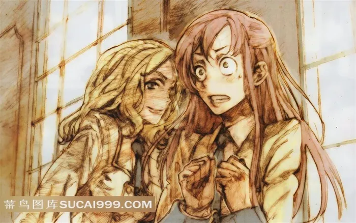 动漫女孩插画图片素材