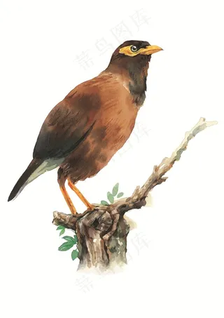 漂亮的小鸟插画图案素材