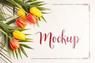 美丽花朵艺术封面PSD素材