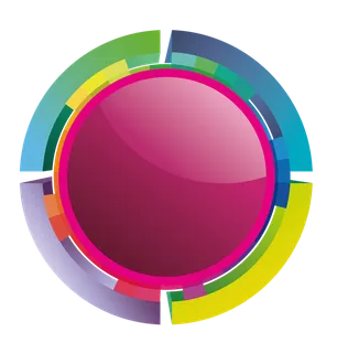 瞄准多彩圆卡通简笔