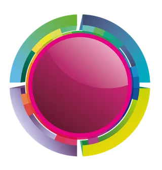 瞄准多彩圆卡通简笔