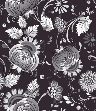 花卉唯美手绘花朵面料纹理手机壳布料面料印花服装矢量图案素材