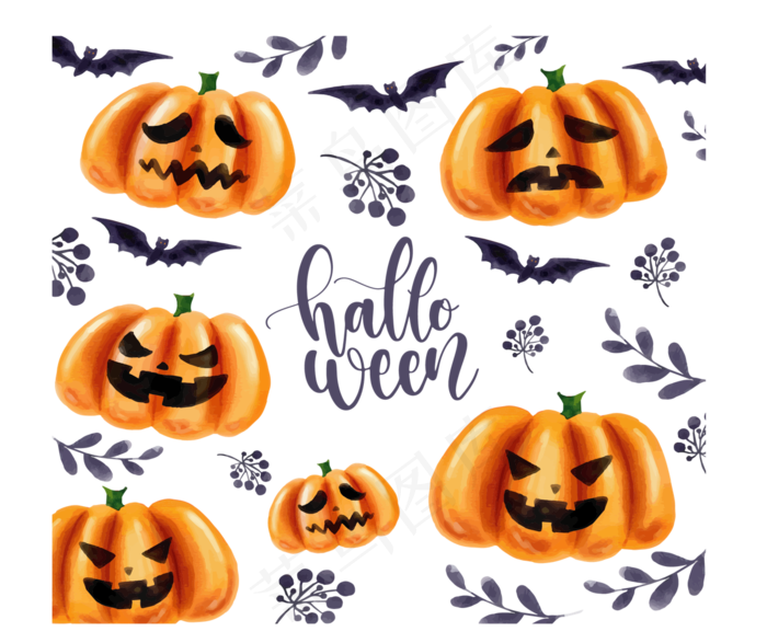 万圣节节日卡通素材南瓜