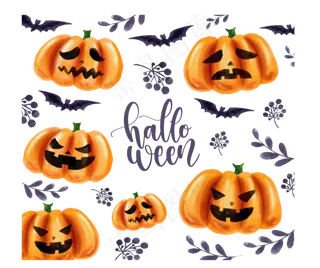 万圣节节日卡通素材南瓜