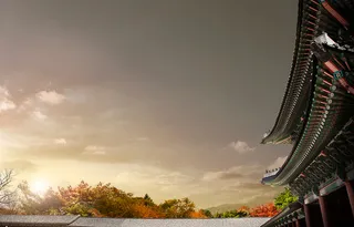  中式建筑海报PSD素材