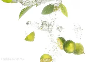 青柠水果水花四溅