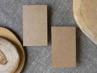 北欧风正反面场景名片样机