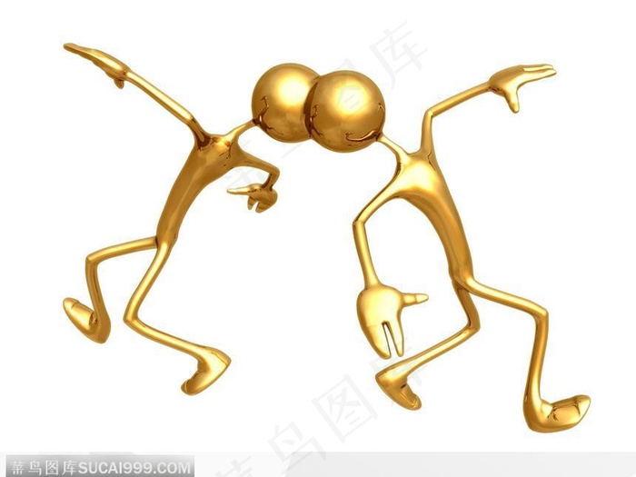 3D小金人-背道而驰