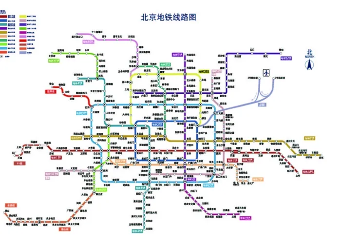 北京地铁线路图ai矢量模版下载