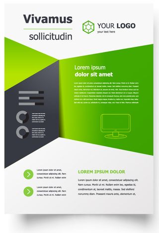 包装宣传册设计模板传单页抽象商务宣传册A4模板创意封面趋势宣传